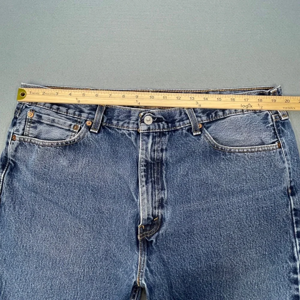 Levi's Blue 505 Regular Fit Straight Leg Jeans Mens 40x32